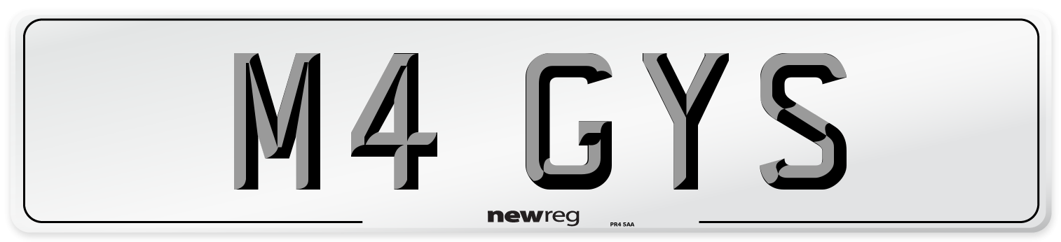 M4 GYS Number Plate from New Reg